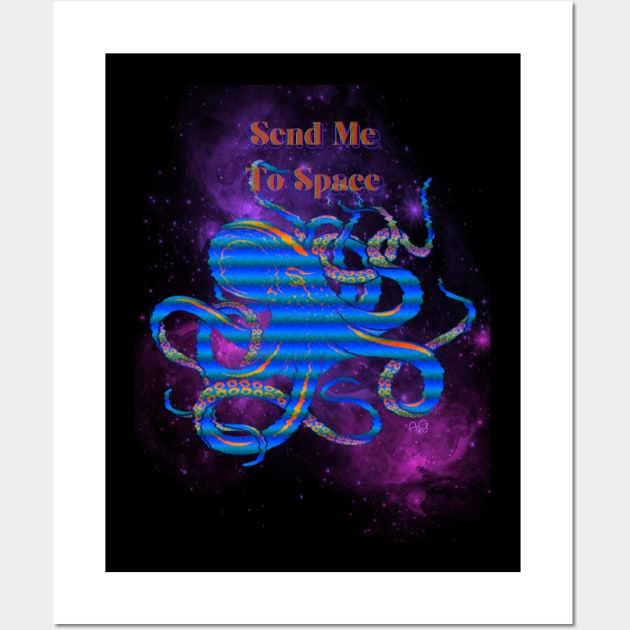 Space Octopus - Anxiety Gang Wall Art by AnxietyGang